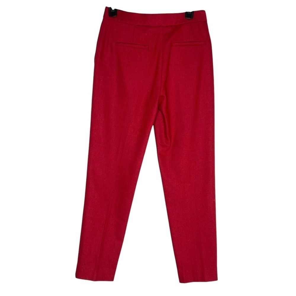 Rag & Bone Cherry Red Poppy Straight Leg Cropped Wool Pants size 0 - Picture 4 of 6